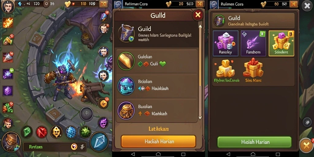 Tampilan level yang menakjubkan dengan detail yang tinggi.