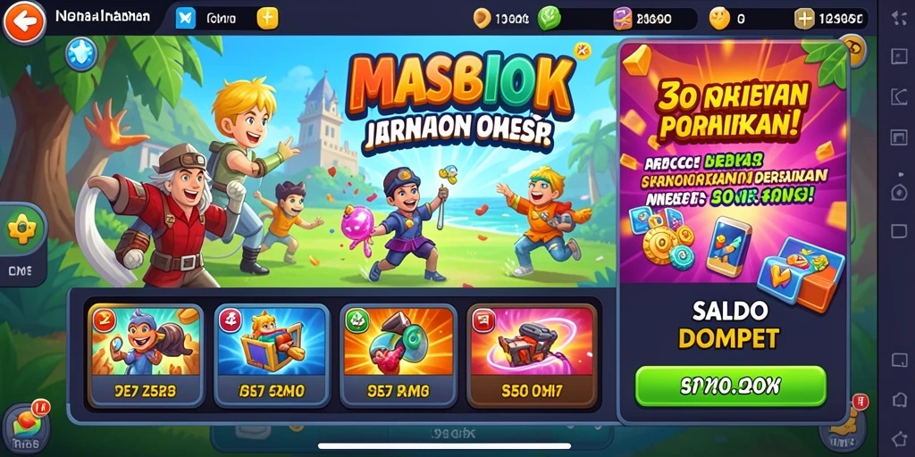 Tampilan awal game yang menarik dan intuitif.