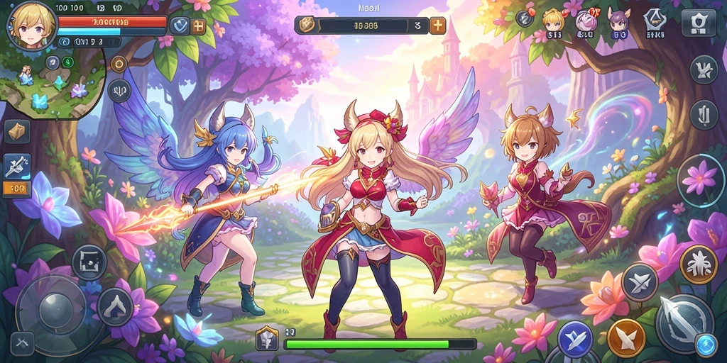 Screen 1: Tampilkan grafis indah dari dunia game.