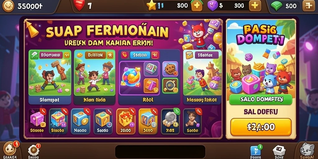 Tampilan antarmuka permainan yang user-friendly.