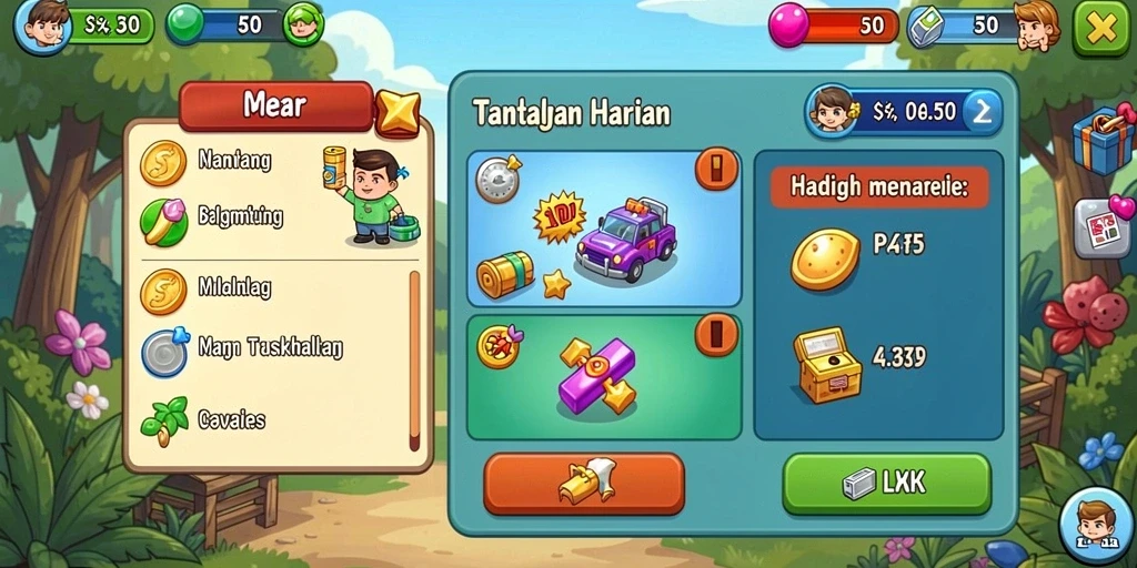 Tampilan antarmuka yang sederhana dan menarik.